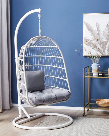 Hanging Chair with Stand White ALLERA