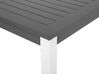 Puutarhapöytä jatkettava alumiini harmaa/valkoinen 168/248 x 100 cm PANCOLE_738998