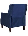 Velvet Recliner Chair Navy Blue EGERSUND_794285