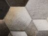 Šedý kožený koberec  160 x 230 cm  SASON_764770