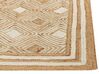 Teppich Jute beige 160 x 230 cm geometrisches Muster Kurzflor MENGEN_885101