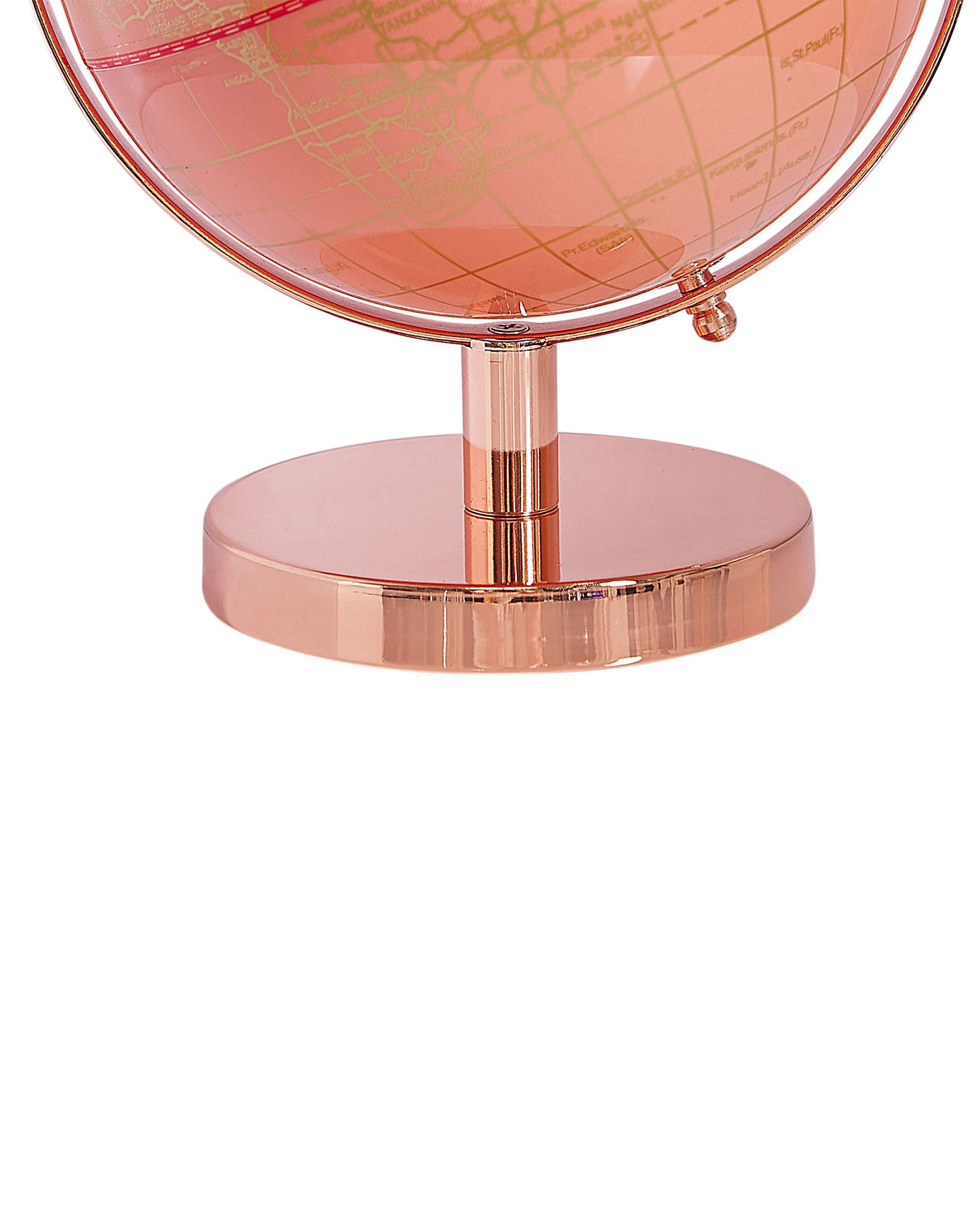 Moderner Tischglobus In Rosa & Roségold - Drehbare Weltkugel Fürs Büro