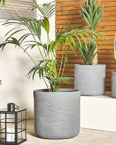 Plant Pot 42 x 42 x 41 cm Grey SAMOS