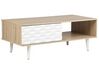Coffee Table with Drawer White and Light Wood SWANSEA_722614