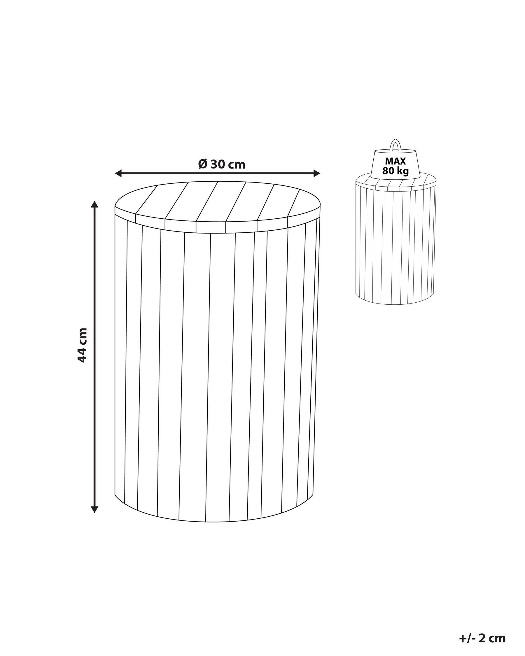 Bedside Table Light Wood MOVAS Beliani.co.uk