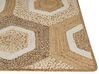 Teppich Jute beige 80 x 300 cm geometrisches Muster Kurzflor BASOREN_886306