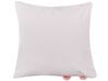 Set di 2 cuscini con stampa di conigli 45 x 45 cm bianco e rosa PHLOX_798591