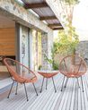 Conjunto de 2 cadeiras de jardim em rattan laranja ACAPULCO II_813858