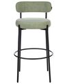 Set of 2 Boucle Bar Chairs Light Green ALLISON_915912