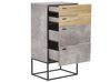 4 Drawer Chest Concrete Effect with Light Wood ACRA_790427