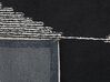 Teppich Baumwolle 160 x 230 cm schwarz / weiß geometrisches Muster Kurzflor BATHINDA_817034