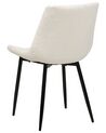 Sada 2 jídelních židlí s buklé čalouněním bílé AVILLA_877485