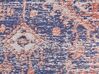 Teppich Baumwolle rot / blau 80 x 300 cm orientalisches Muster Kurzflor KURIN_852430