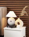 Set of 2 Ceramic Table Lamps with Cone Shade YUNA Grey_872152