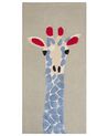 Cotton Kids Rug Giraffe Print 80 x 150 cm Multicolour SAKUBO_866587