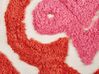 Conjunto de 2 cojines de algodón rosa y rojo con borlas 30 x 50 cm FRAKSINUS_911650