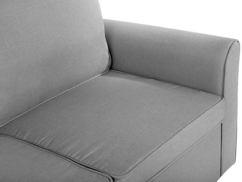 Right Hand Fabric Corner Sofa Bed with Storage Grey NESNA Beliani.co.uk