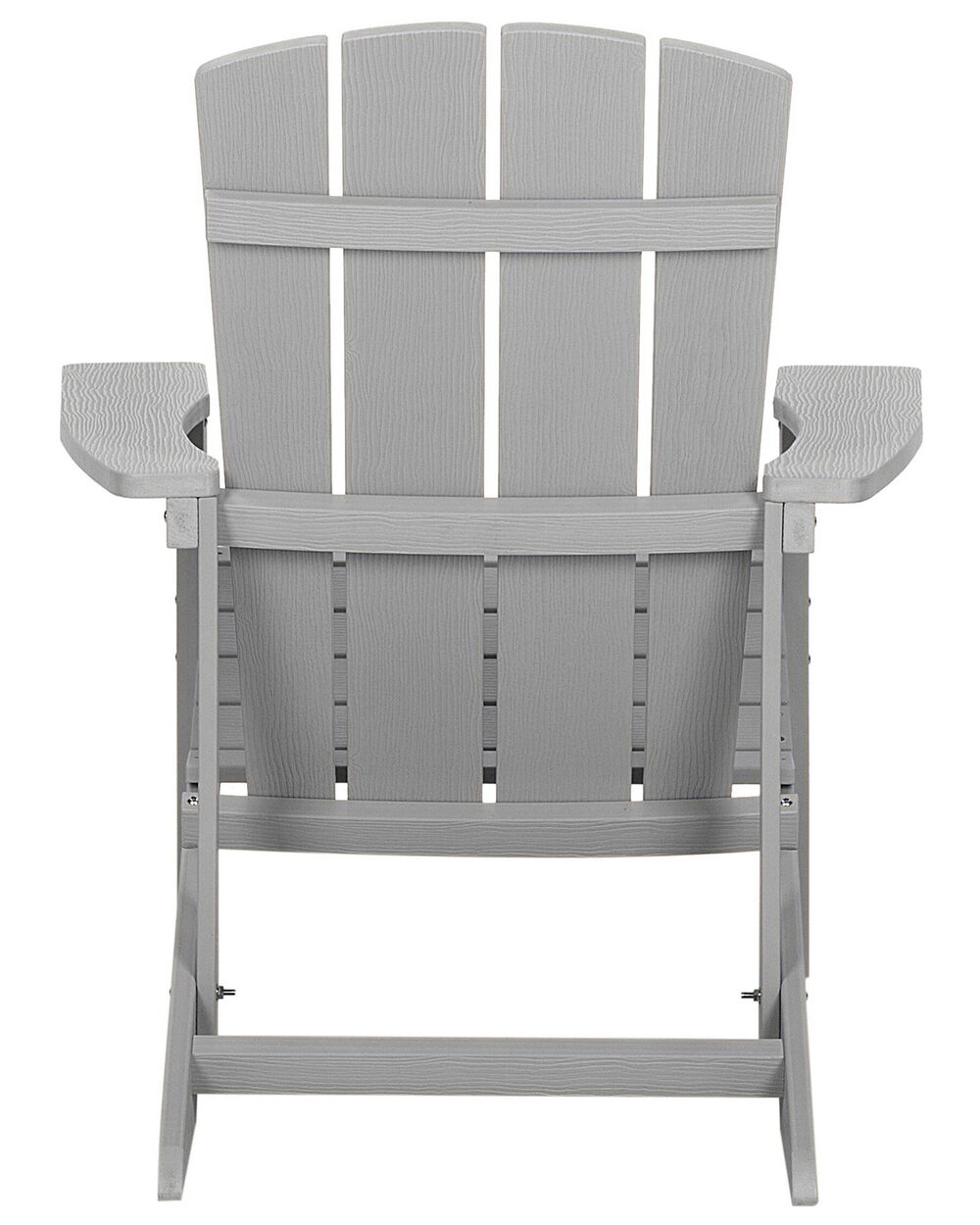 Garden Chair with Footstool Light Grey ADIRONDACK Beliani.co.uk