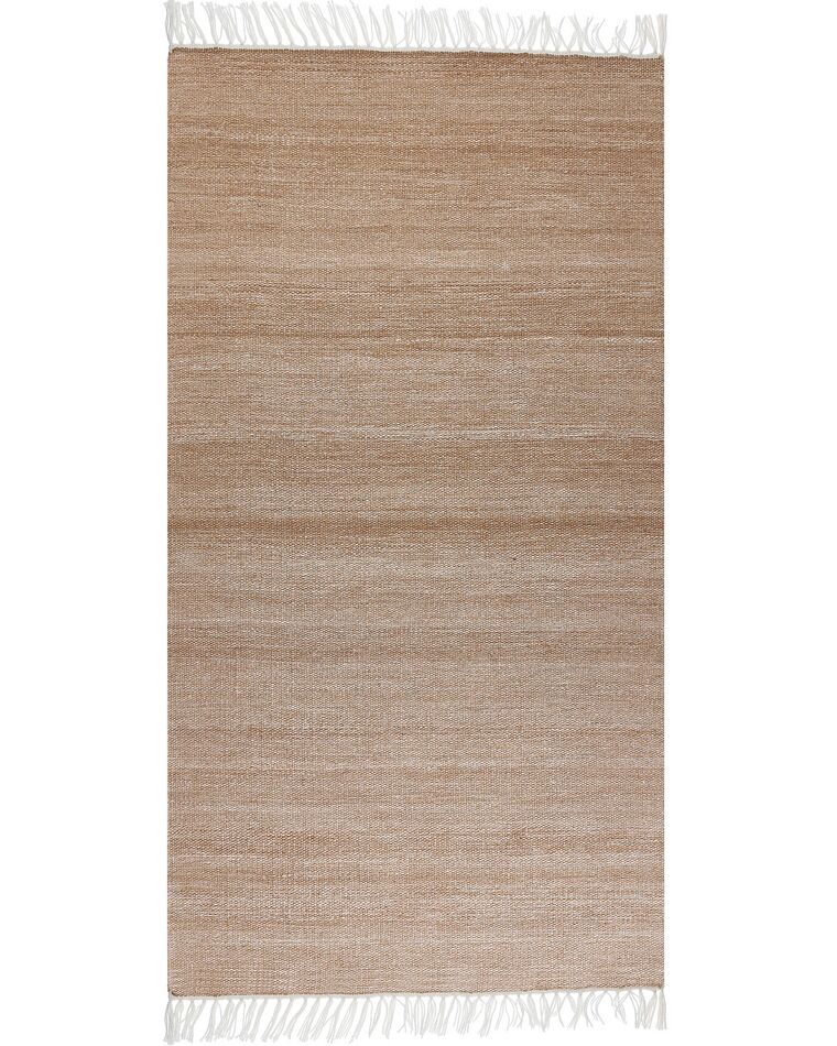 Teppich sandbeige 80 x 150 cm Kurzflor MALHIA_846658