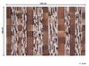 Tapis patchwork en cuir marron 160 x 230 cm HEREKLI_774394