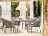  Metal Garden Dining Table 140 x 80 cm Grey LIPARI_808185