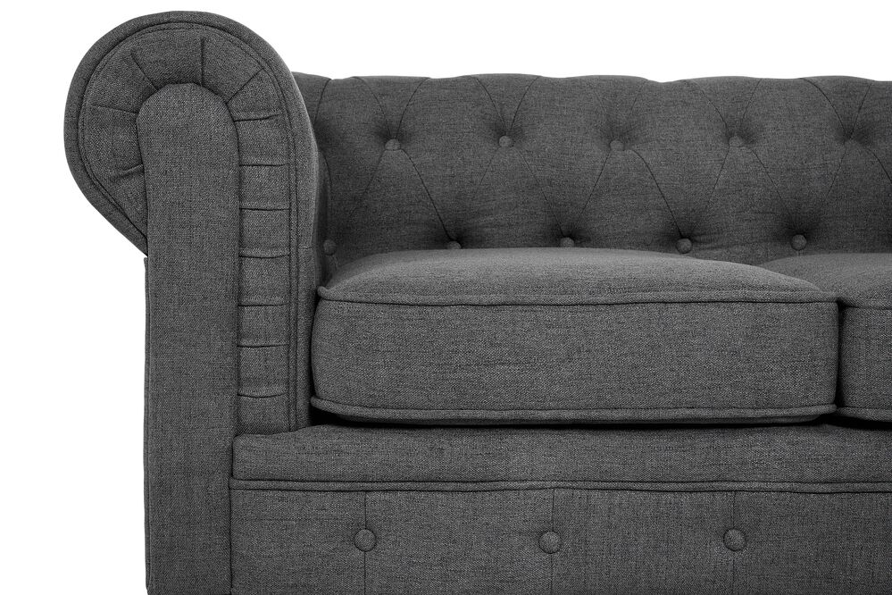 Fabric Living Room Set Grey CHESTERFIELD | Beliani.co.uk