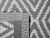Outdoor Teppich hellgrau 90 x 150 cm geometrisches Muster Kurzflor SIKAR_716024