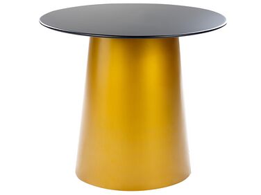 Tavolino metallo nero e oro ⌀ 56 cm KERANG