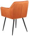 Set of 2 Velvet Dining Chairs Orange JASMIN _859382