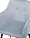 Conjunto de 2 sillas de comedor de terciopelo gris claro/negro JASMIN_710945