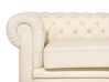 Leather Living Room Set Cream CHESTERFIELD_769389