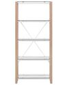 4 Tier Bookcase White and Light Wood JENKS_790296