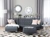 Right Hand Fabric Corner Sofa with Ottoman Dark Grey ABERDEEN _717787