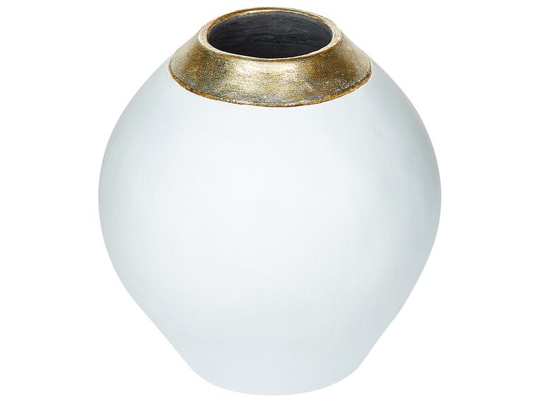 Vase décoratif blanc 33 cm LAURI_735905