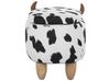 Fabric Storage Animal Stool Black and White COW_752238