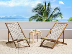 Aurinkotuoli akasiapuu vaalea puu/beige 2 kpl ANZIO Aurinkotuoli akasiapuu vaalea puu/beige 2 kpl ANZIO