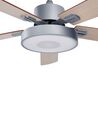 Ceiling Fan with Light Grey and Light Wood HOBBLE_862440