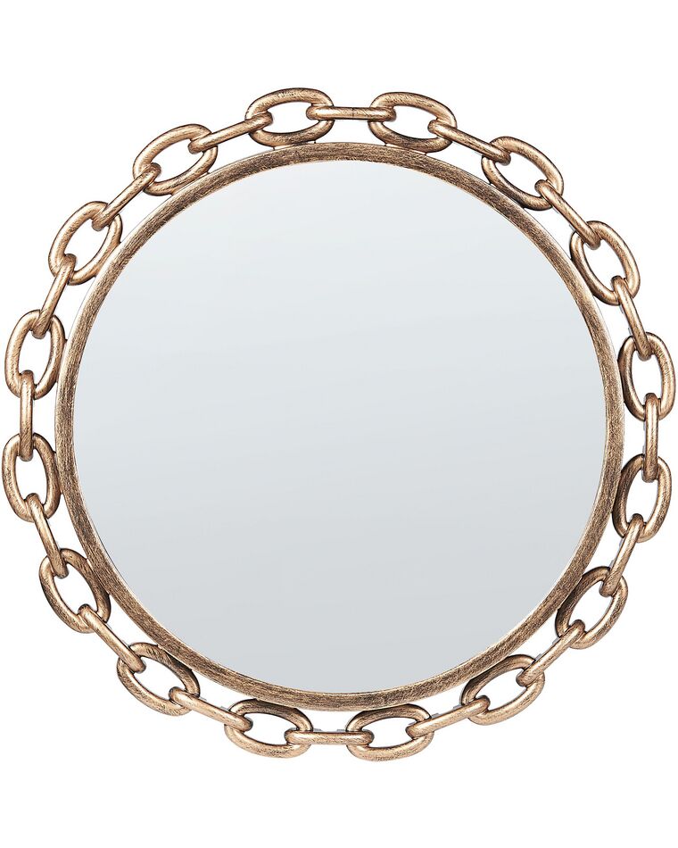 Okrúhle nástenné zrkadlo ø 46 cm zlaté YEBRA_904427