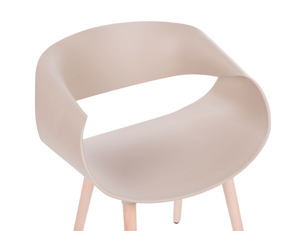 Conjunto de 2 sillas de comedor plásticas marrones CHARLOTTE | Beliani.es