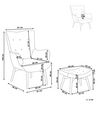 Wingback Chair with Footstool Light Grey VEJLE_807316