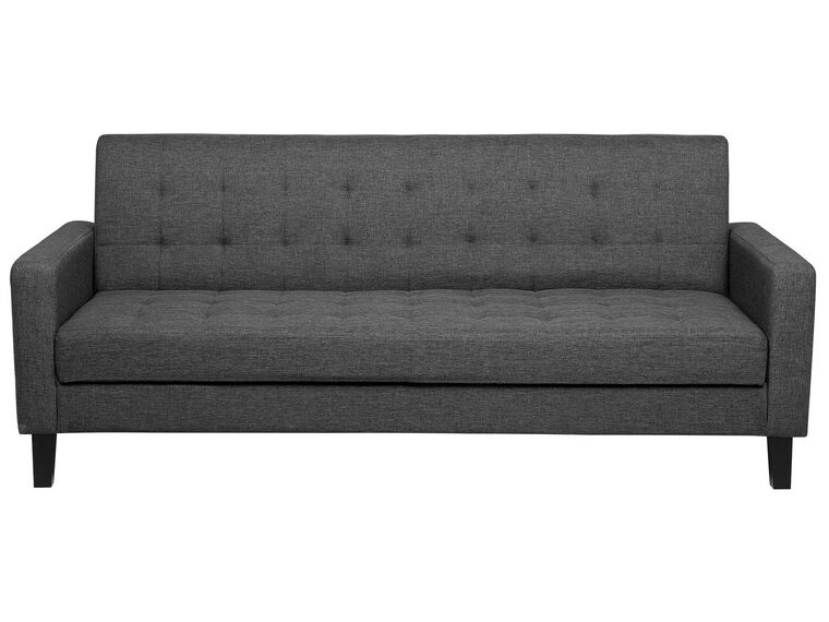 Fabric Sofa Bed Dark Grey VEHKOO_750407