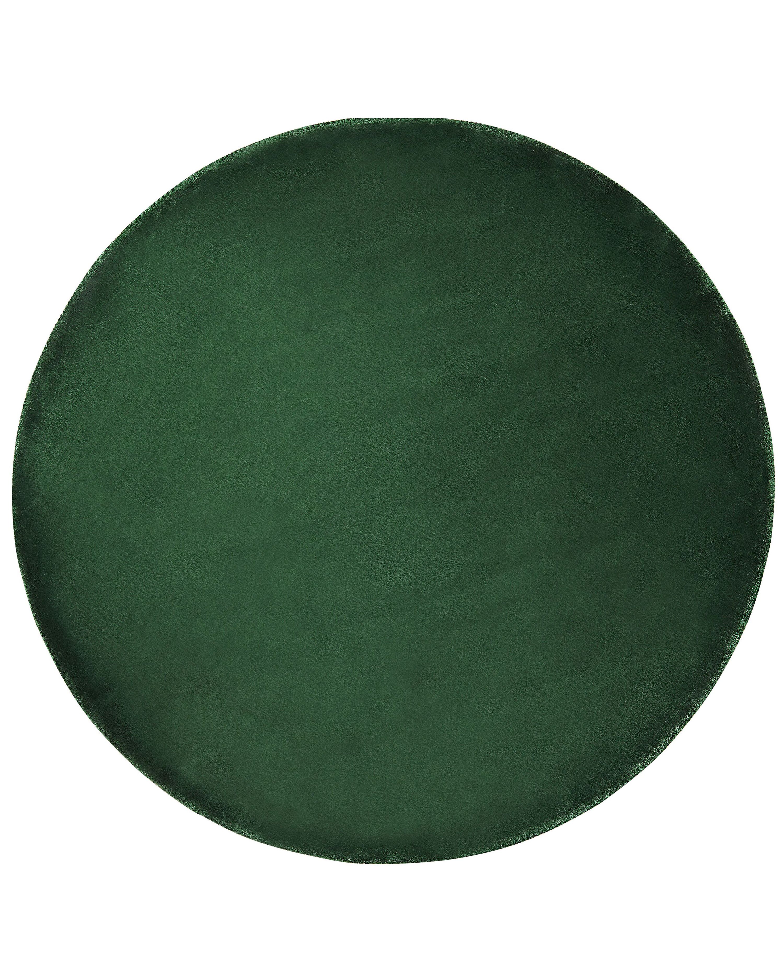 Round Viscose Area Rug ø 140 cm Emerald Green GESI II | Beliani.co.uk