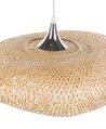 Lampe suspension design en bambou clair BOYNE petite_785406