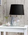 Lampe de table en verre transparente / noire 45 cm OSUM_726604