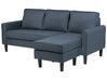 3 Seater Fabric Sofa with Ottoman Dark Grey AVESTA_741951