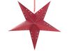 Sada 2 závesných trblietavých hviezd s LED 45 cm červená MOTTI_835527