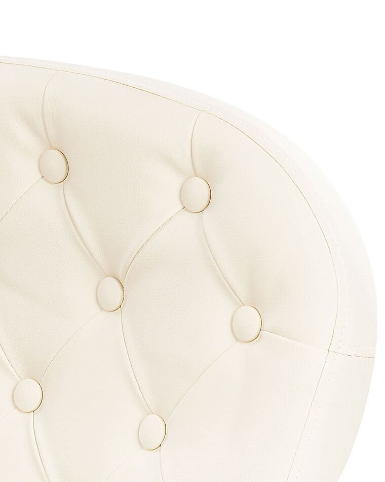 Swivel Faux Leather Office Chair Beige PRINCESS Beliani.fi