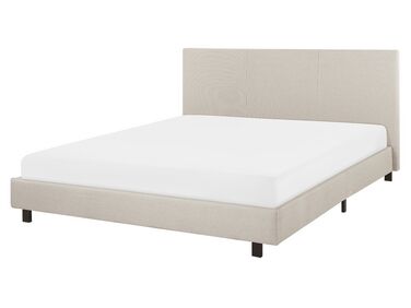 Čalúnená posteľ béžová 160 x 200 cm ALBI
