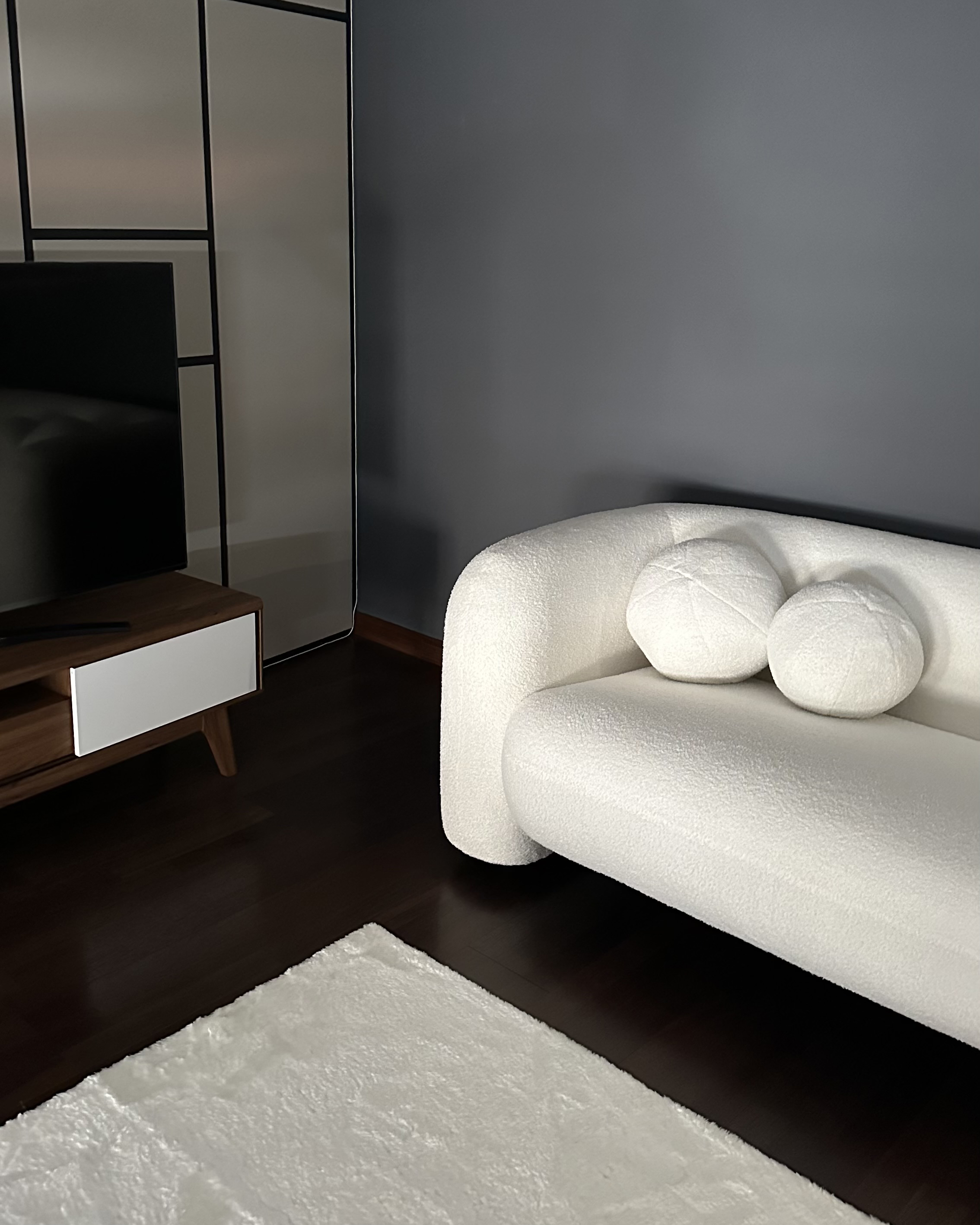 3-istuttava sohva buklee valkoinen LEIREN_907319