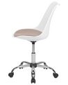 Armless Desk Chair White with Gold DAKOTA II_731763